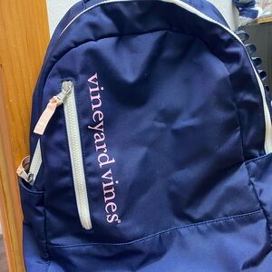Vineyard Vines Blue Backpack with Pink Details